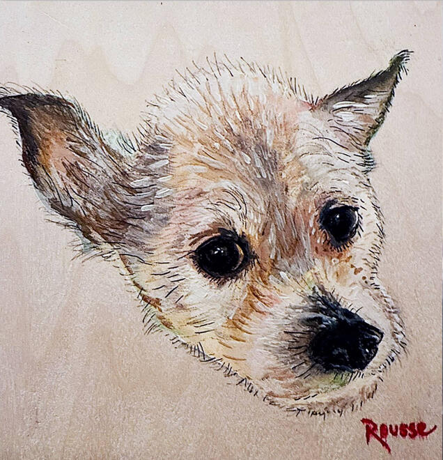 acrylic. wood. 5x5in.